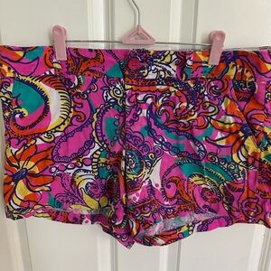 Lilly Pulitzer Vibrant Patterned Shorts - Pink, Purple, Orange, Green